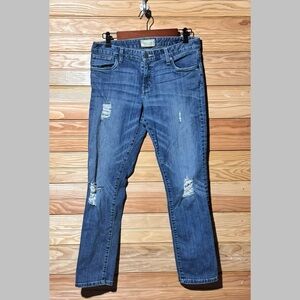 41 Hawthorn Distressed Blue Cropped Jeans